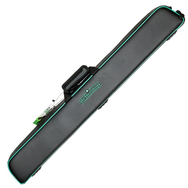 McDermott 750924 Hybrid Hard/Soft Black and Green 2×3 Pool Cue Case