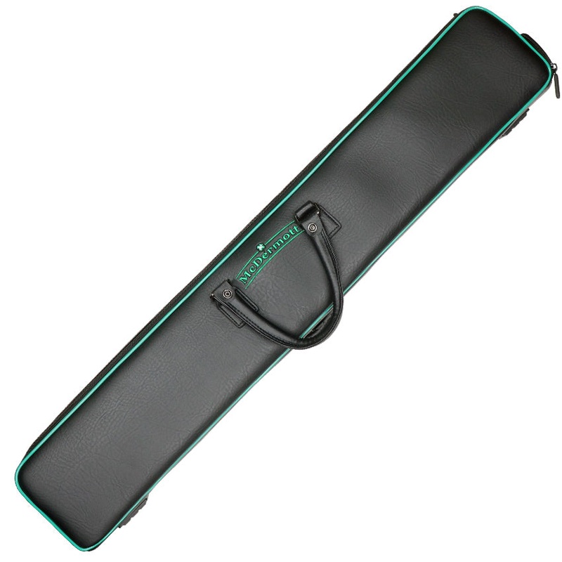 McDermott 750925 Hybrid Hard/Soft Black and Green 4×7 Pool Cue Case