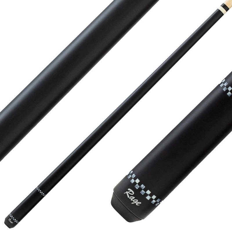 Rage RG01 Wrapless Pool Cue – Black Checkers