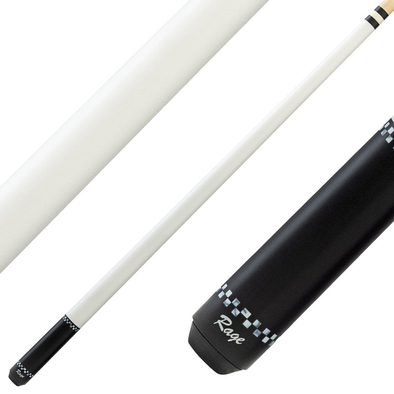 Rage RG02 Wrapless Play Cue – White Checkers