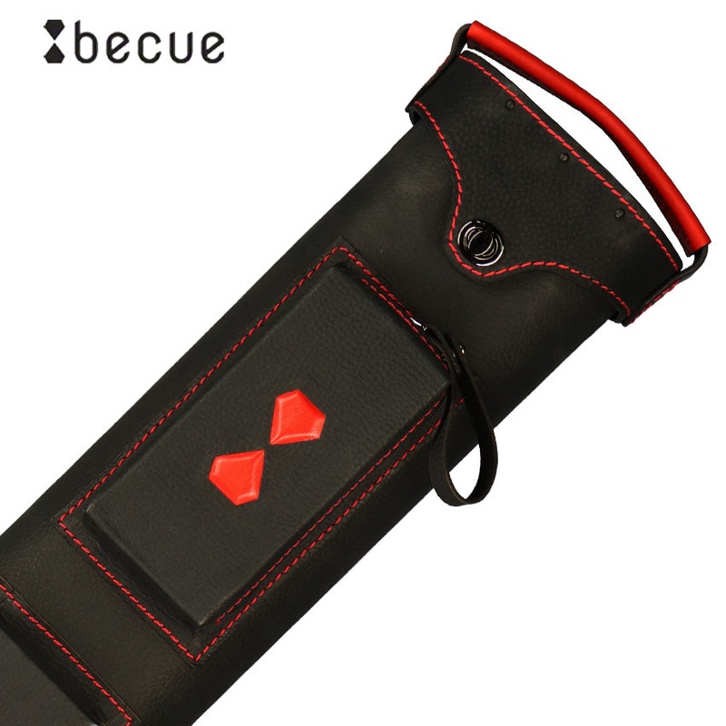 Becue Red 3×6 Hard Leather Pool Cue Case – BC577RD