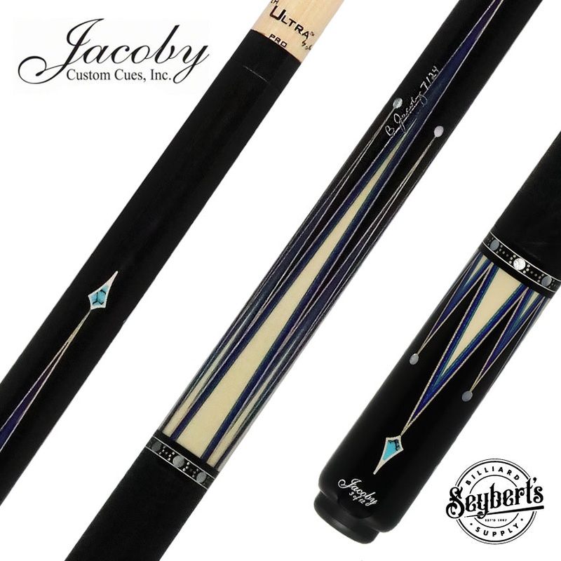 Jacoby Raven Blue Limited Cue With 12.75 Ultra Shaft and Leather Wrap – 0917-52LWBL