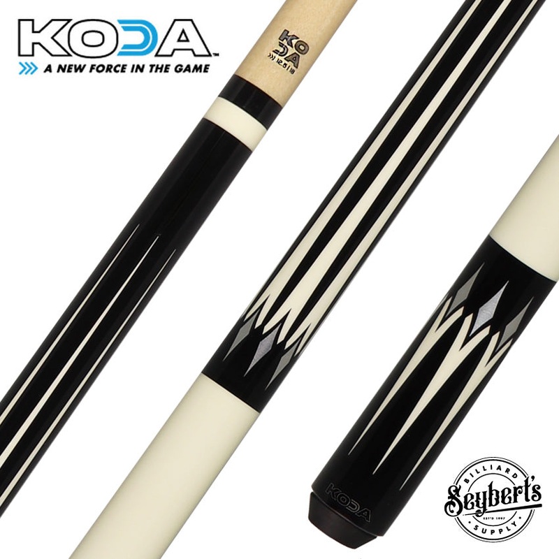 KODA Black with White Point Graphic Pool Cue – KD46