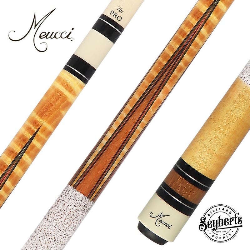 Meucci ECHO-1 Curly Maple with Tulipwood Points Pool Cue with Pro Shaft – ECHO-1