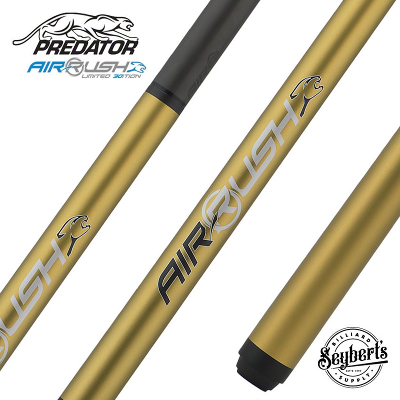 Predator AIR Rush Jump Cue 30th Anniversary Gold – No Wrap – PAIRRUSHNWGD
