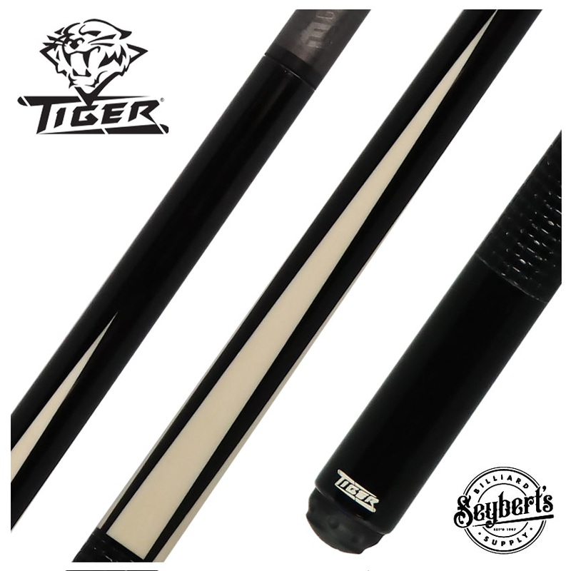 Tiger Tuxedo Performance Cue – Fortis LD Shaft and Leather Weave Wrap – TUX-2WLD