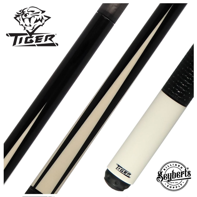 Tiger Tuxedo Performance Cue – Fortis Pro Shaft and Leather Weave Wrap – TUX-1WFP