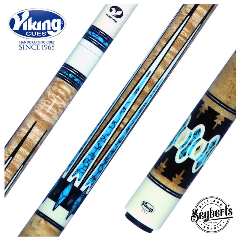 Viking Limited Edition Two-Feather Highly Figured Birdseye Maple Pool Cue – New Design