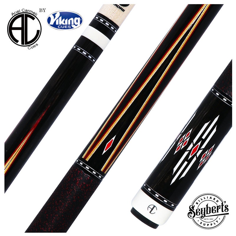 Ariel Carmeli by Viking Diamond Series Red Diamond Pool Cue with Vikore Shaft – SG-AC-RD