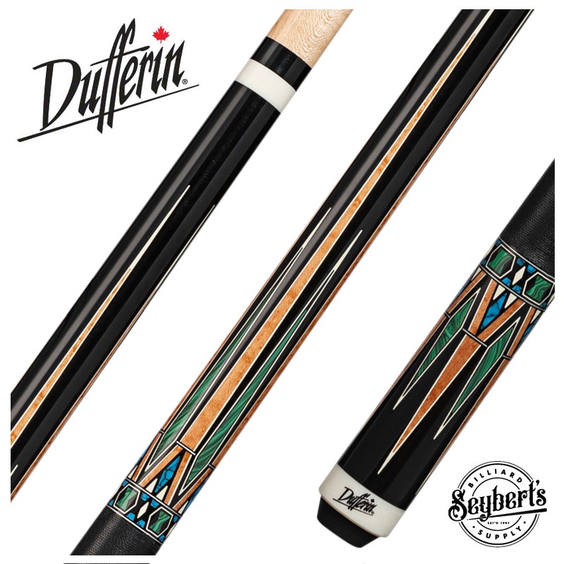 Dufferin Black and Green Malachite  Play Cue