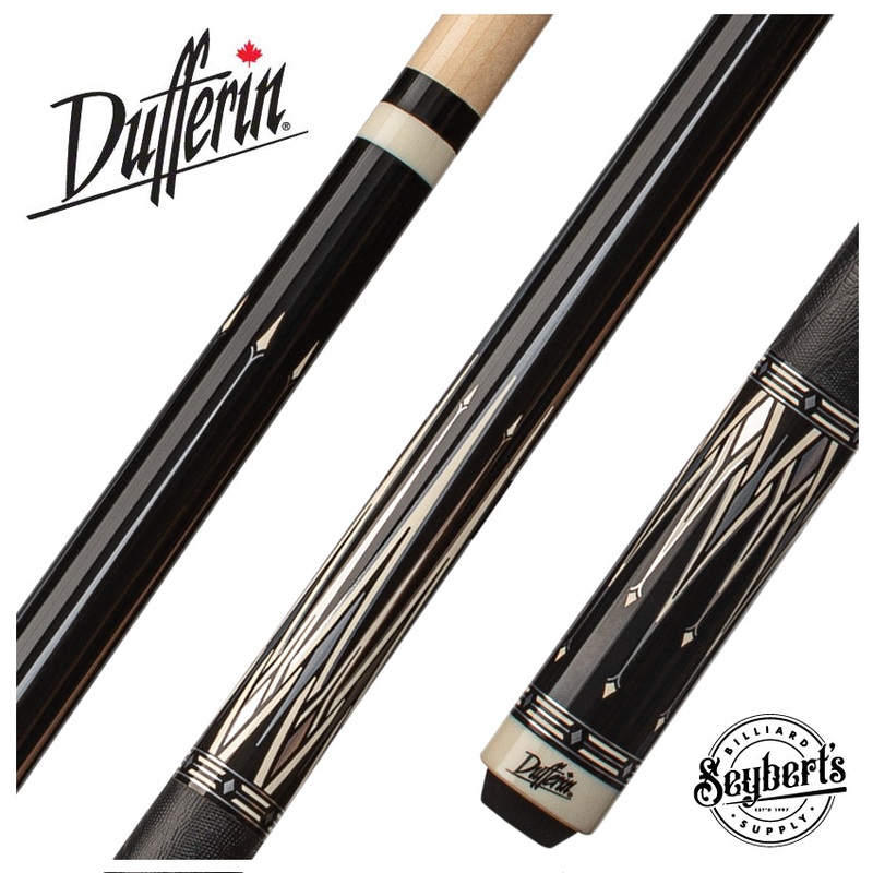 Dufferin Black and White with Leather Wrap Play Cue – D-SE50