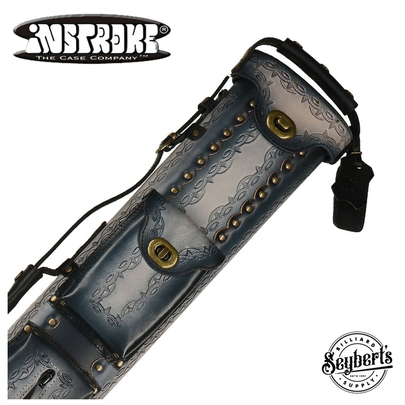 Instroke Saddle D01 Black Air Brushed 2×4 Pool Cue Case – 24D01BK
