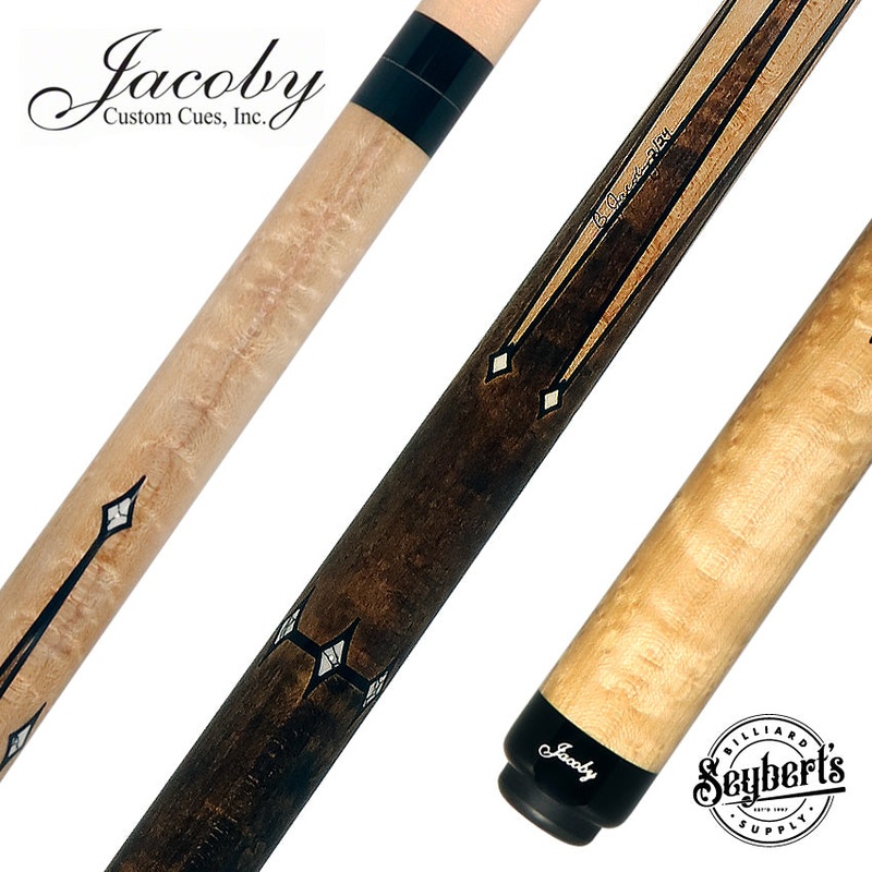 Jacoby Custom Brown-Stained Birdseye Maple with Buffalo Turquoise Play Cue – 0324-112