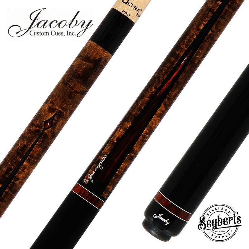 Jacoby Custom Dark-Stained Birdseye Maple with Cocobolo Points Play Cue – 1024-319