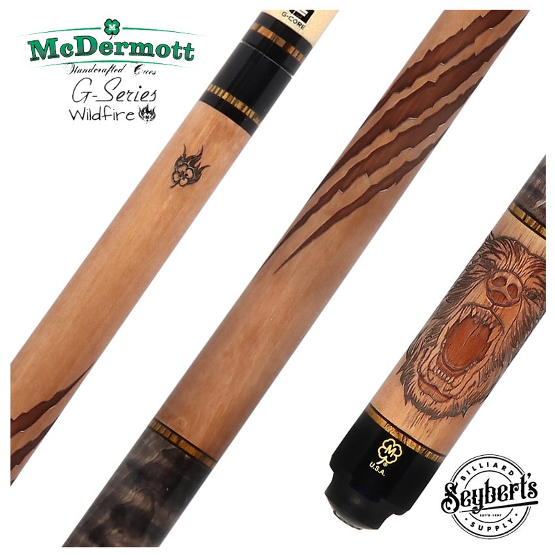McDermott G339 3D Grizzly Bear Wildfire Cue