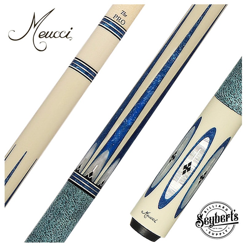 Meucci Ultra Piston 3 German Elforyn and Metallic Blue Points Pool Cue with Pro Shaft – UP-3