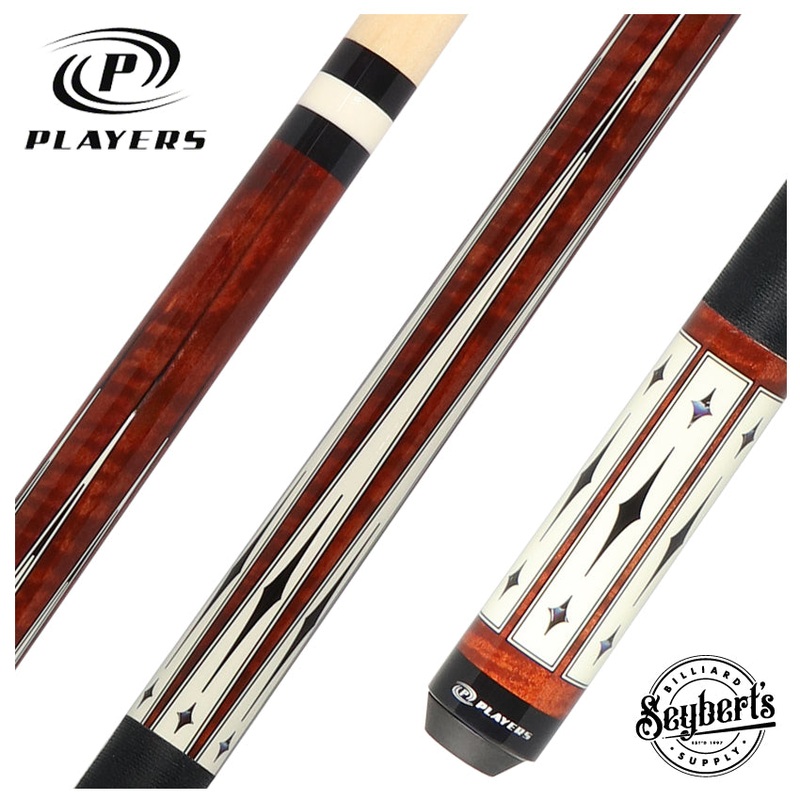 Players Coffee Stain with Sim. Bone Points Graphic Series Pool Cue – G4143