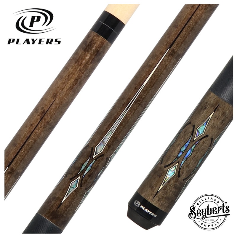 Players Light Grey Maple with Mother of Pearl Graphic Series Pool Cue – G4148
