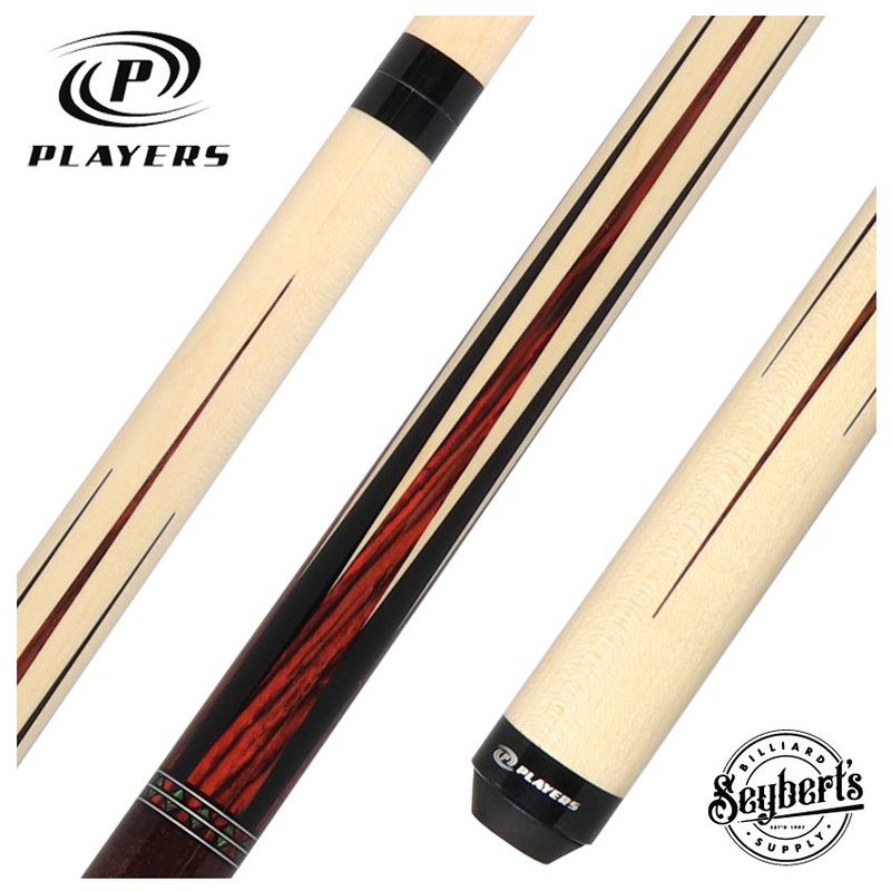 Players Maple with Black and Cocobolo Points Wrapless Graphic Series Pool Cue – G4149