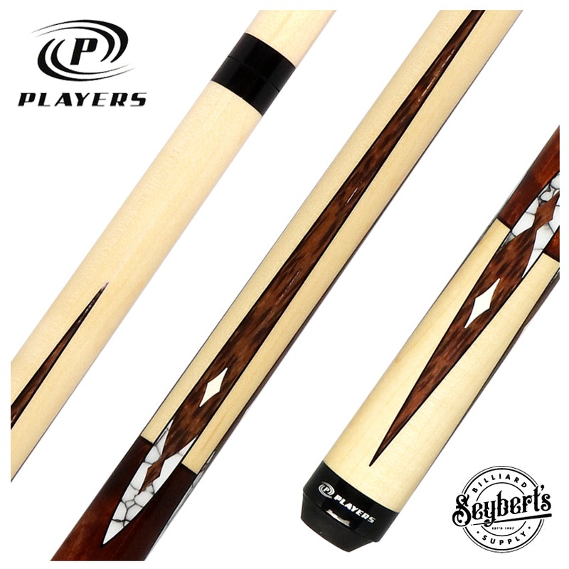 Players Maple with White Recon Wrapless Graphic Series Pool Cue – G4147