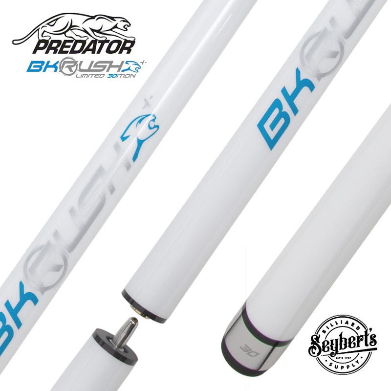 Predator BK Rush Pearl White 30th Anniversary Break/Jump Cue – No Wrap