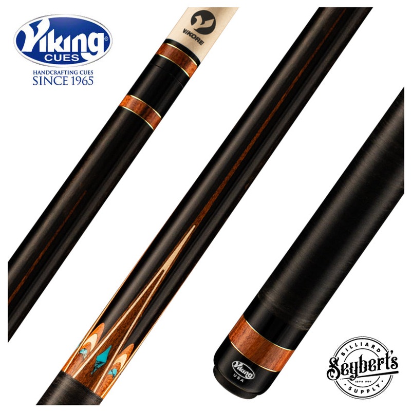 Viking Ovation Series West African Ebony with Pau Ferro and Turquoise Inlays Play Cue – OV0600