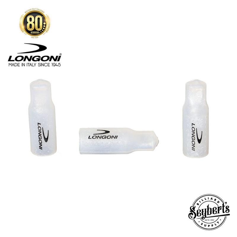 Longoni Clear Silicone 3 Piece Tip Protector Set with Black Logo – 11.8mm-12.8mm