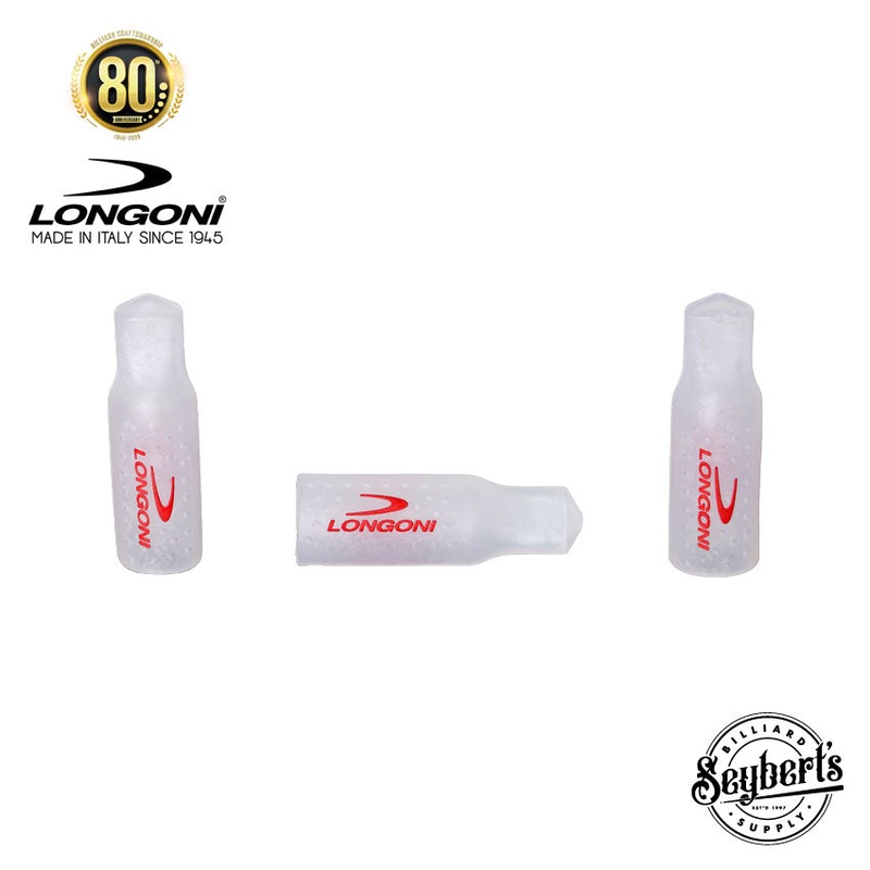 Longoni Clear Silicone 3 Piece Tip Protector Set with Red Logo – 10.00mm-11.7mm
