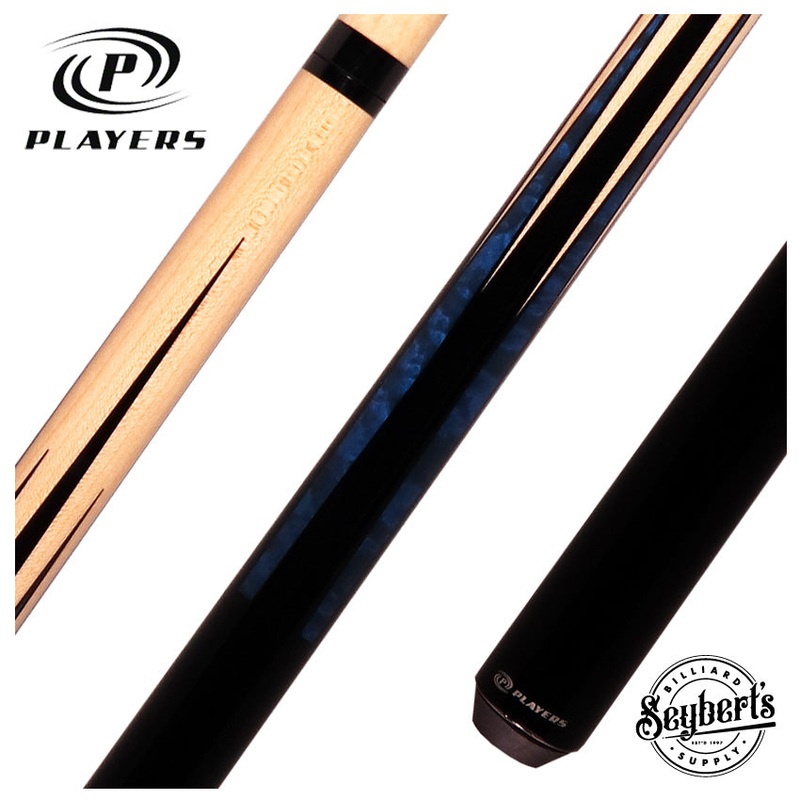 Players Sneaky Pete Series Birdseye 8 Point Black and Cobalt Play Cue – SPSP20