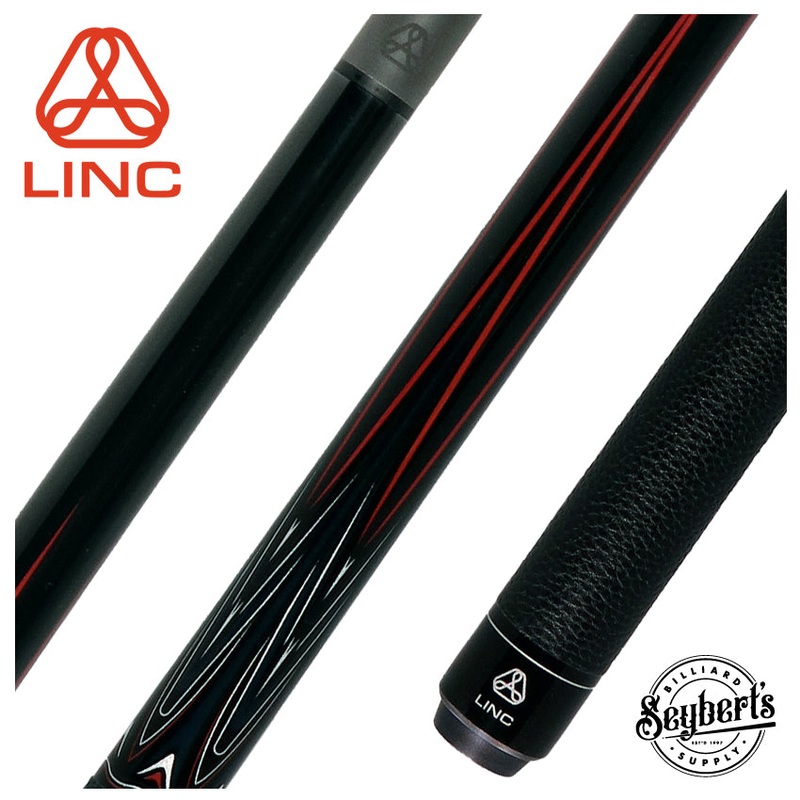Linc Black with Red / Gray Graphic Cue & Carbon Fiber Shaft