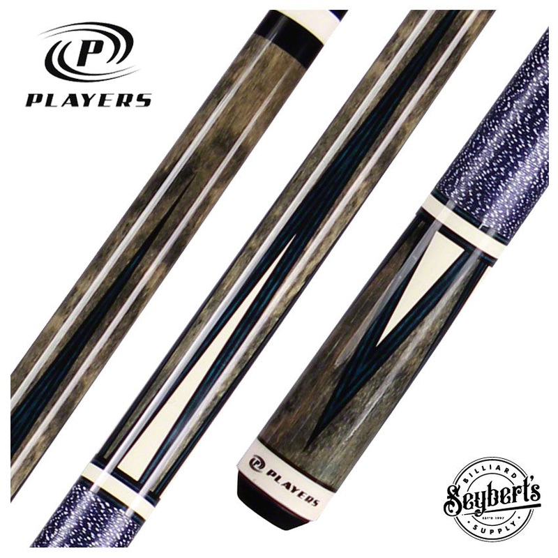 Players Classic Series Smoke Grey Stained 4 Point Graphic Pool Cue – C810