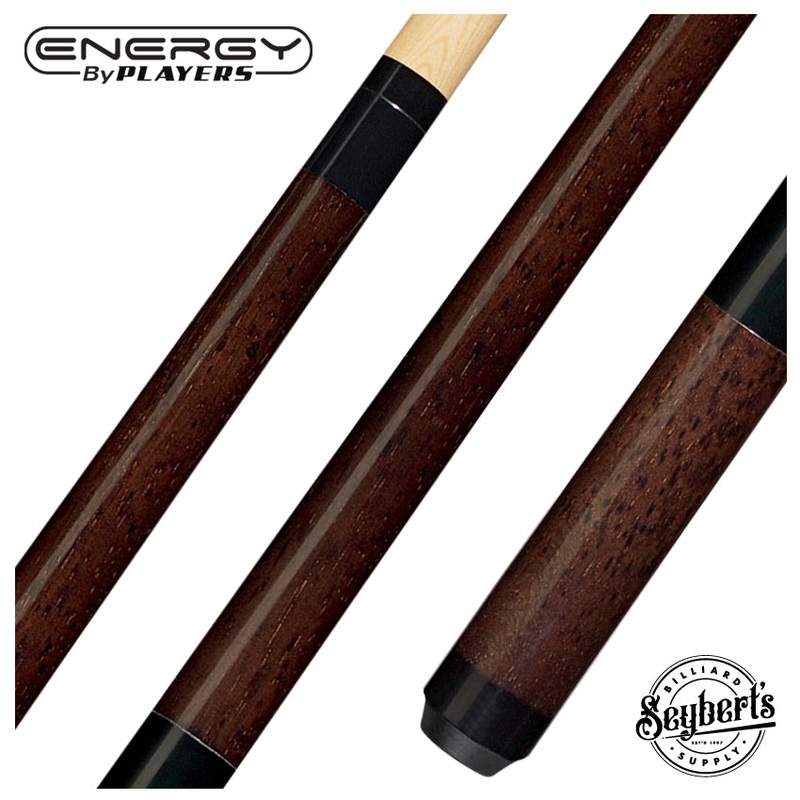 Players Energy Series Dark Walnut Stain Wrapless Pool Cue
