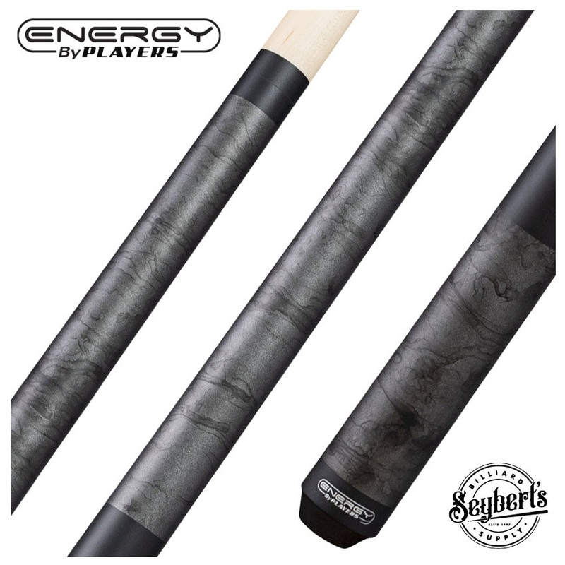 Players Energy Series Matte Gunmetal Smoke Wrapless Pool Cue