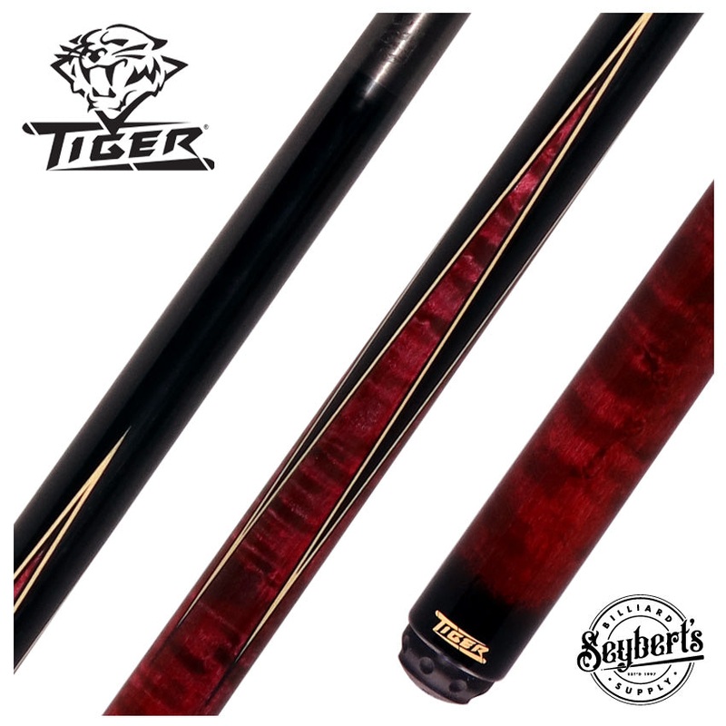 Tiger Traveler Performance Series with Red-Stained Maple Pool Cue – Fortis LD Carbon Shaft