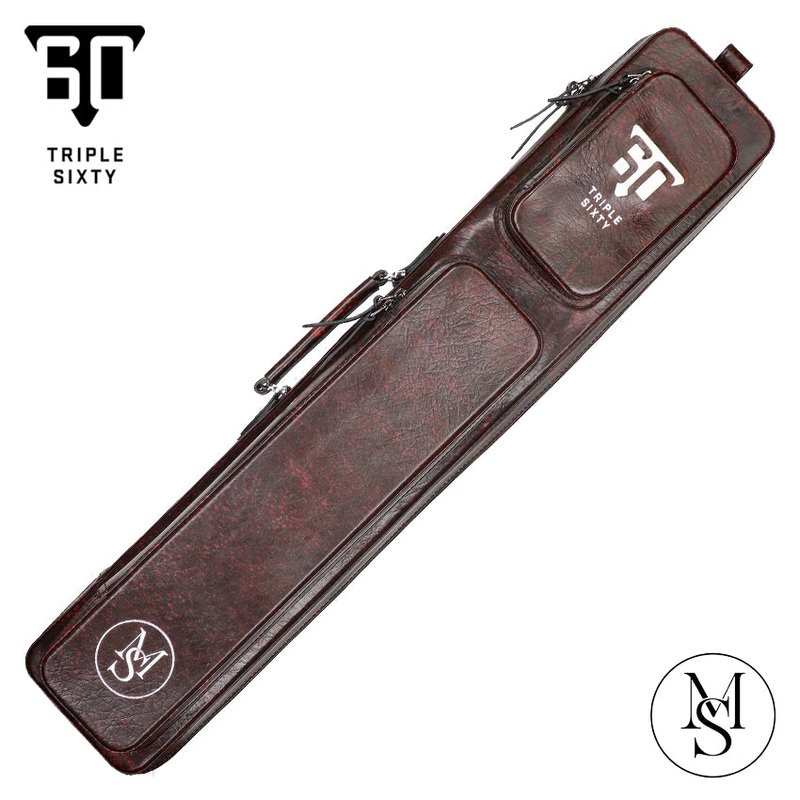 Triple 60 Margaret Styer Limited Edition 3×6 Signature Two-Tone Burgundy/Red Leather Butterfly Soft Cue Case