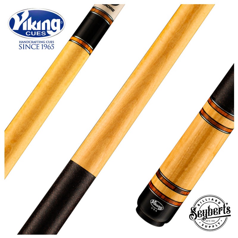 Viking B Series Ceylon Satinwood with Cocobolo, and Birdseye Maple Rings Play Cue – B3742