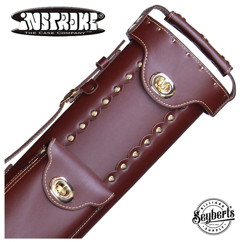 Instroke Leather Cowboy Chestnut 2×2 Pool Cue Case – LC2X2C