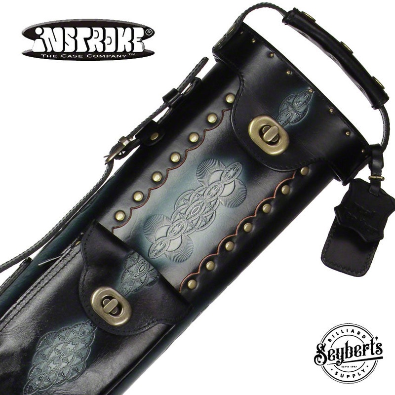 Instroke Saddle DO3 Black Air Brushed 3×5 Pool Cue Case – 35D03BK