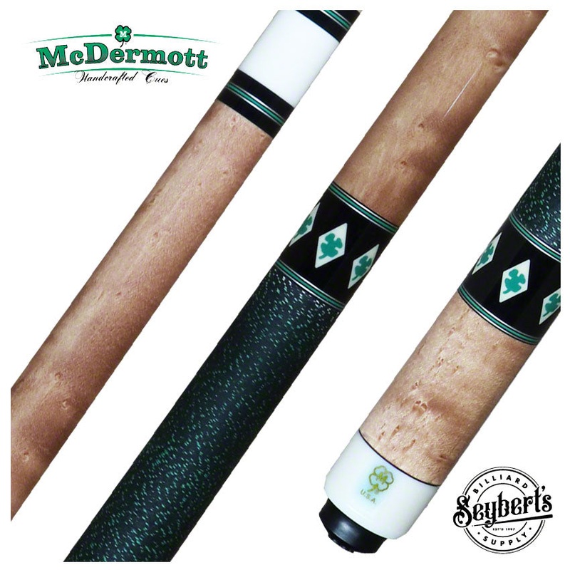 McDermott G Series Birdseye Maple with Green Clover Inlays Pool Cue – G436