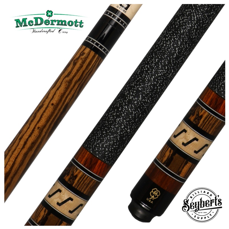 McDermott G Series Bocote Forearm with Black Urethane Inlays Pool Cue – G308
