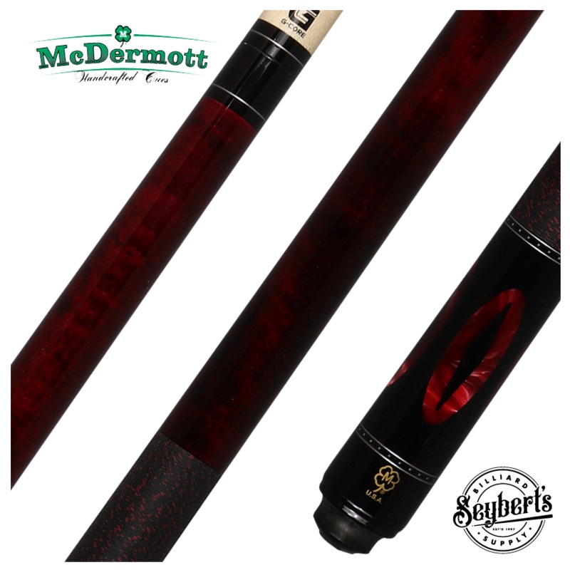 McDermott G Series Burgundy Stained Maple with Red Pearl Inlays Pool Cue – G212
