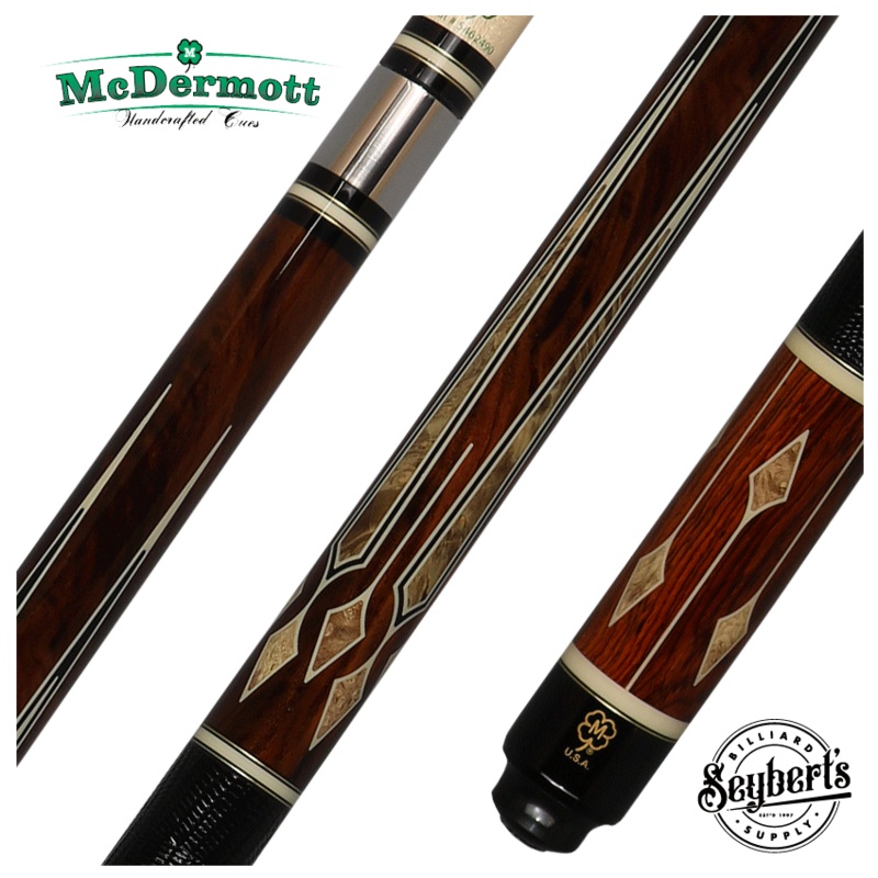 McDermott G Series Cocobolo Forearm with Brown Burl Points Pool Cue – G701
