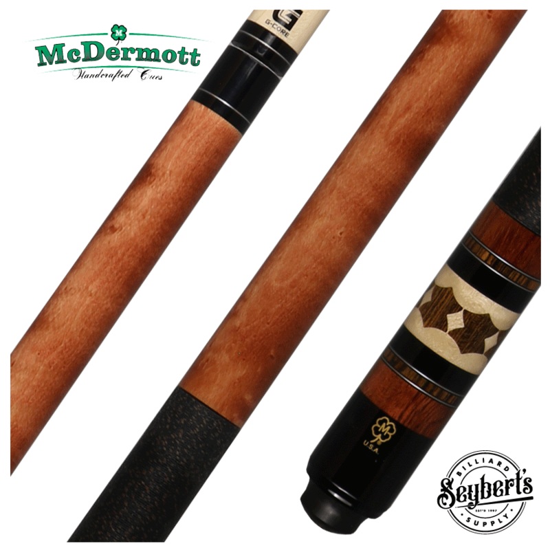 McDermott G Series Light Cherry Stained Maple with 6 Bocote Inlays Pool Cue – G309