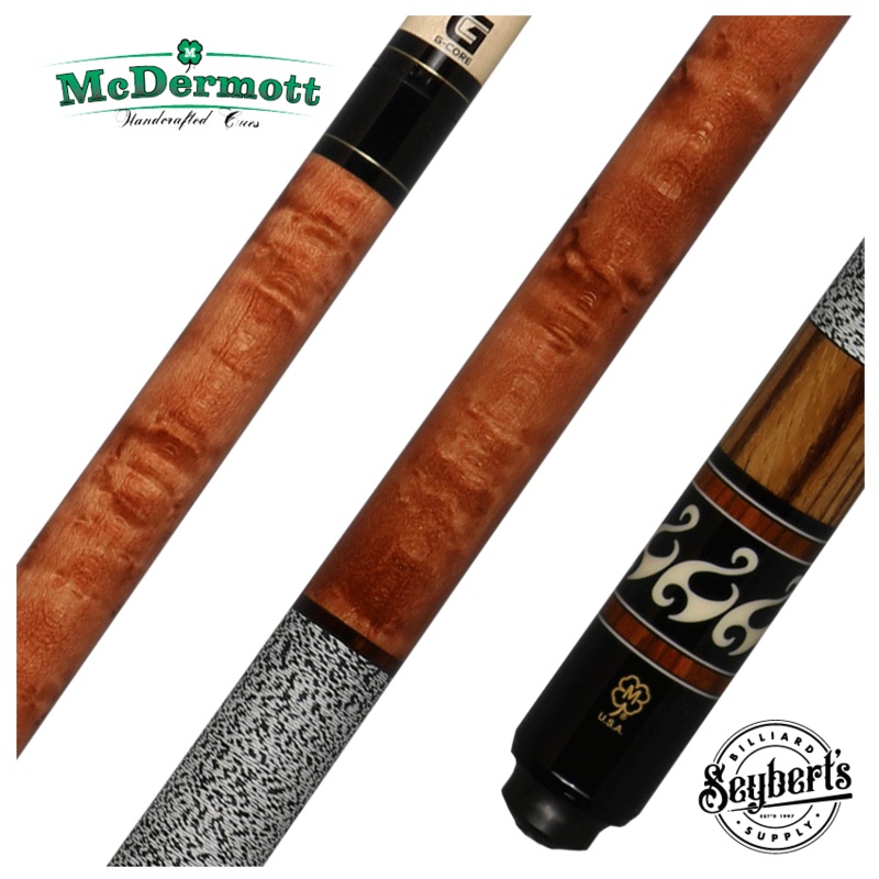 McDermott  G Series Maple and Zebrawood with Bone Urethane Inlays Pool Cue – G306  DIS