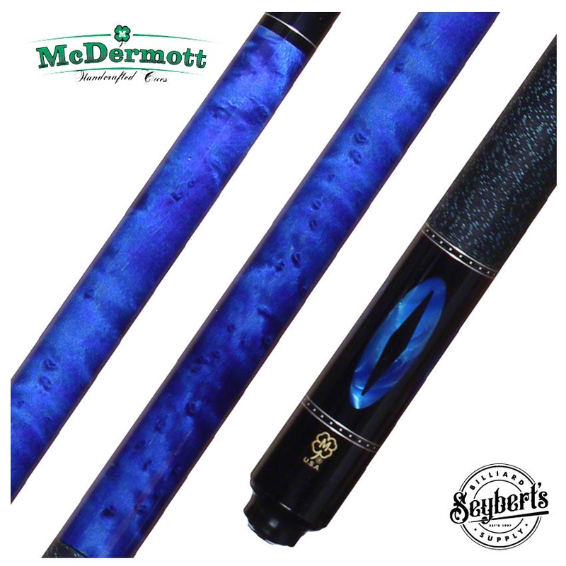 McDermott G Series Pacific Blue Stained Maple with Blue Pearl Inlays Pool Cue – G211