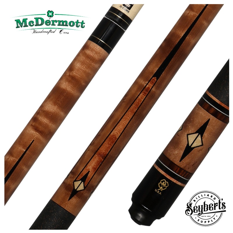 McDermott G Series Walnut Stained Maple with Light Cherry Stained Maple Points Pool Cue – G402