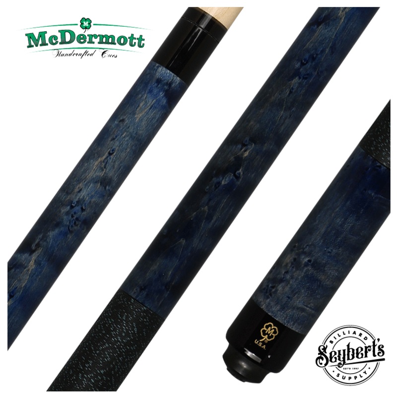 McDermott GS Series Double Washed Gray and Blue Stained Birdseye Maple Pool Cue – GS11