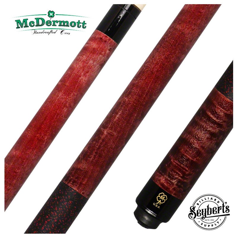 McDermott GS Series Double Washed Gray and Red Stained Birdseye Maple Pool Cue – GS09