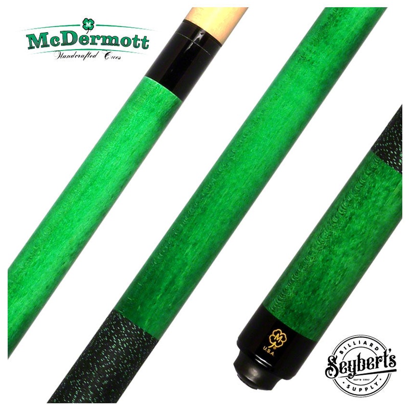 McDermott GS Series Emerald Green Stained Michigan Maple Pool Cue – GS05