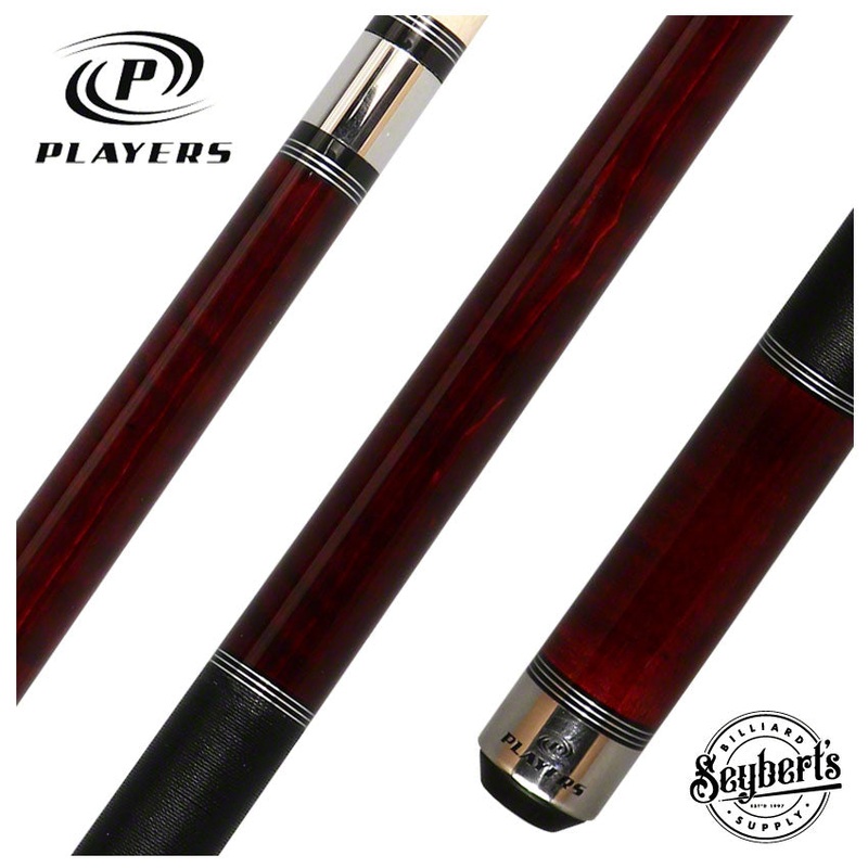 Players Classic Series Crimson Stained Maple with Linen Wrap Pool Cue – C960